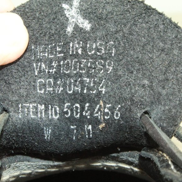 LL Bean Black Leather Unlined Waterproof Ankle Duck Boots Size 7 M - Picture 8 of 10